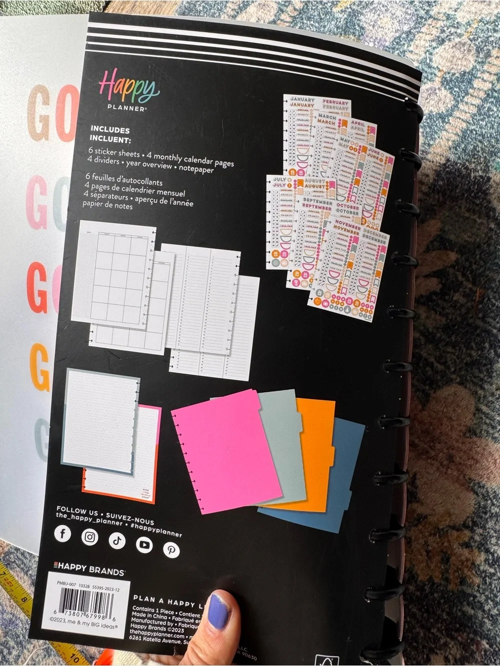 NWT The Happy Planner Multicolor 'Good Times' Raised Letter Big 4 Month Planne